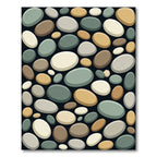 Natural Stone Pebbles Arrangement Rug