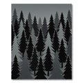 Monochromatic Forest Evergreen Trees Rug