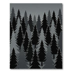 Monochromatic Forest Evergreen Trees Rug
