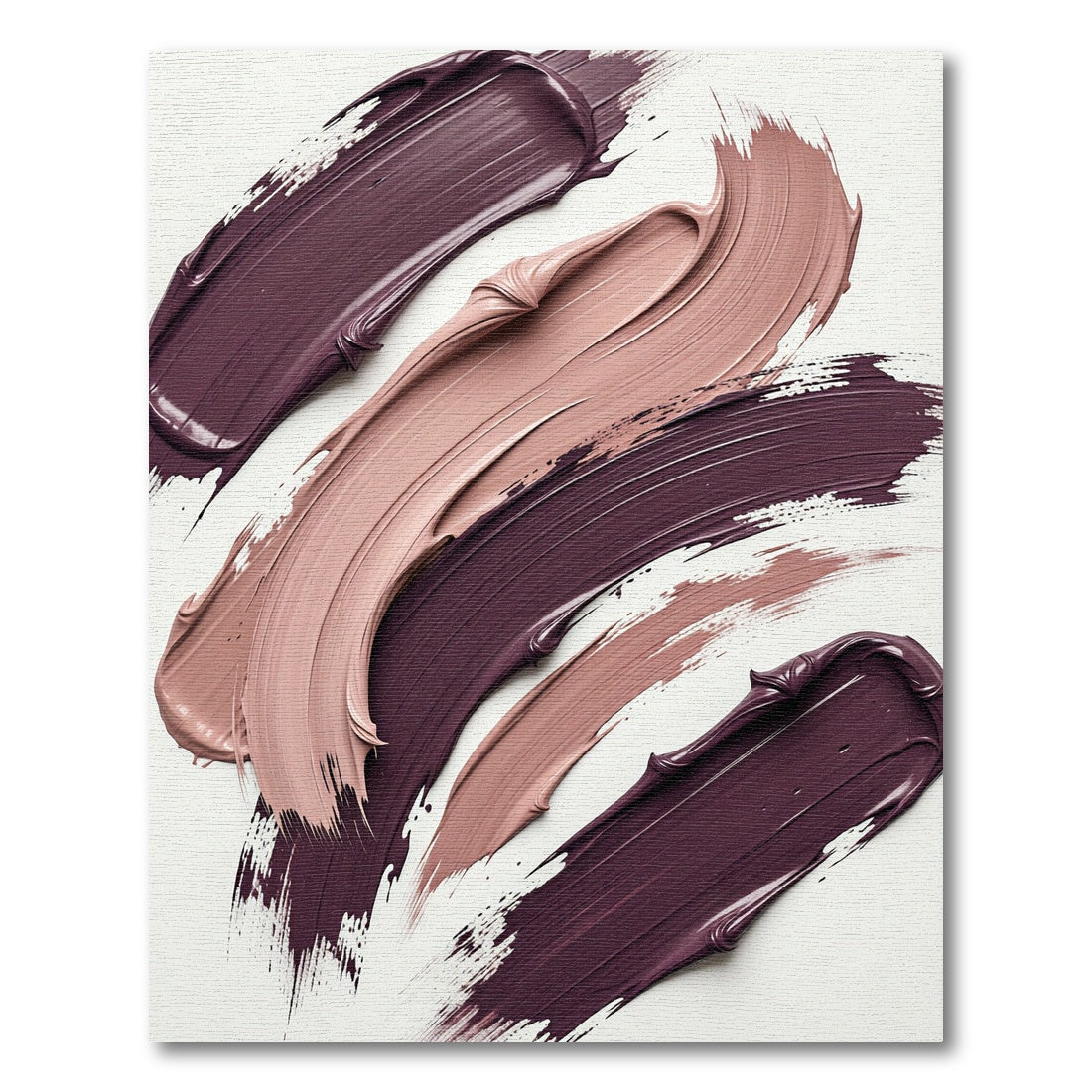 Plum and Nude Abstract Swirl Rug