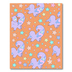 Pastel Purple Creature Starry Night Rug