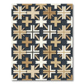 Neutral Tonal Geometric Starburst Rug