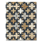 Neutral Tonal Geometric Starburst Rug