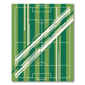 Modern Forest Green Abstract Athletic Field Rug
