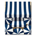 Navy and White Striped Beach Umbrellas Rug