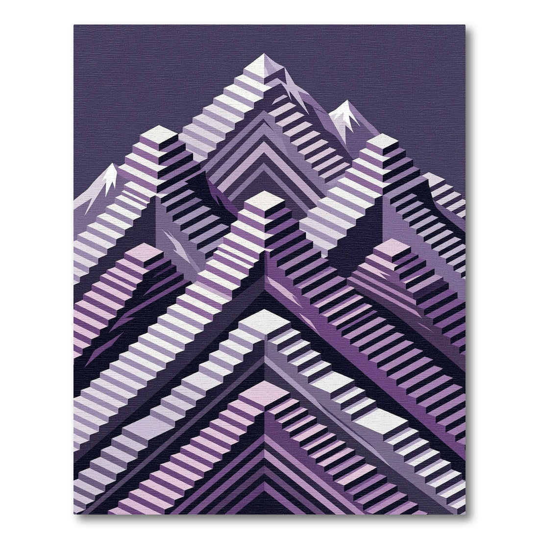 Lavender Mountain Geometric Staircase Rug