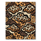 Leopard Clouds Abstract Contemporary Rug