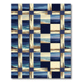 Coastal Beach Plaid Scene Rug