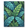 Lush Tropical Teal and Lime Foliage Rug