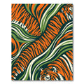 Bold Orange Tiger Striped Jungle Curvature Rug