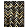 Bold Black Gold Chevron Stripes Rug