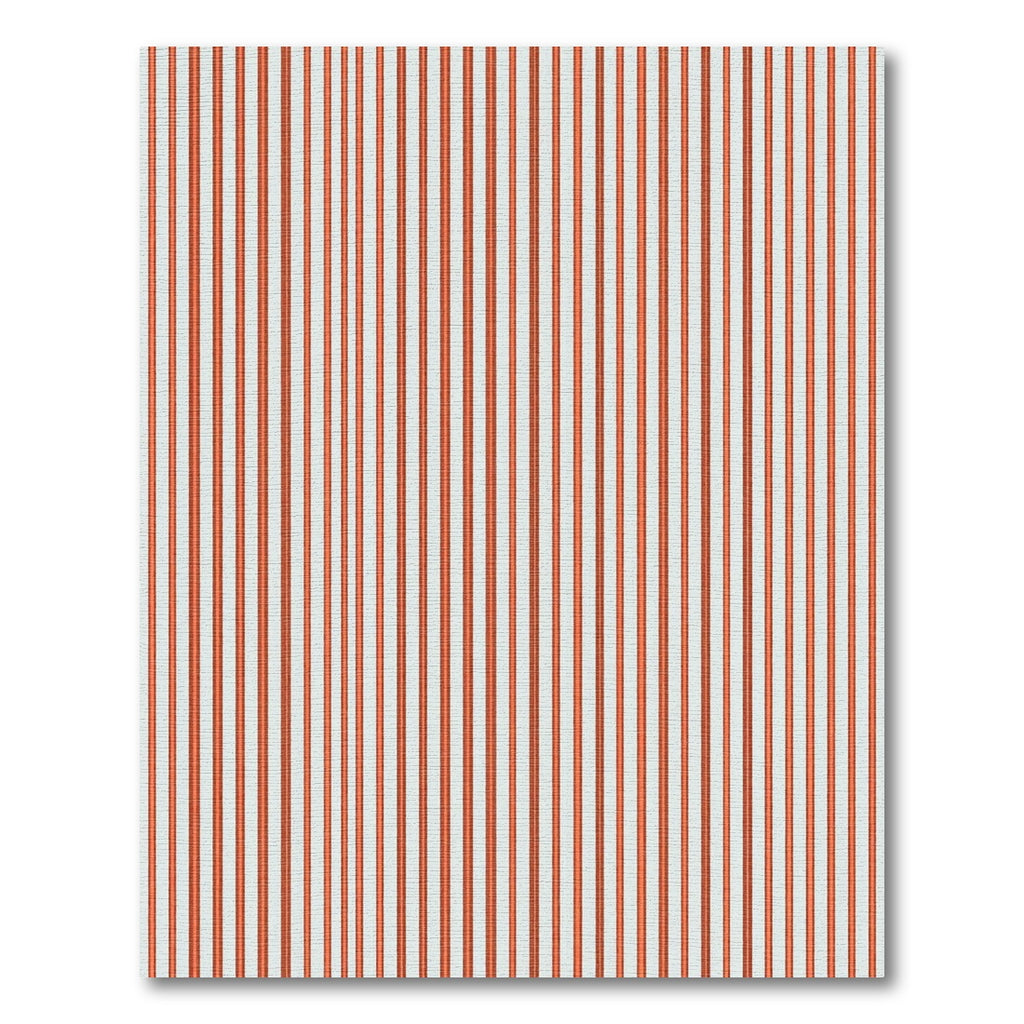 Crimson Orange Vertical Lines Rug
