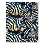 Bold Zebra Striped Composition Rug