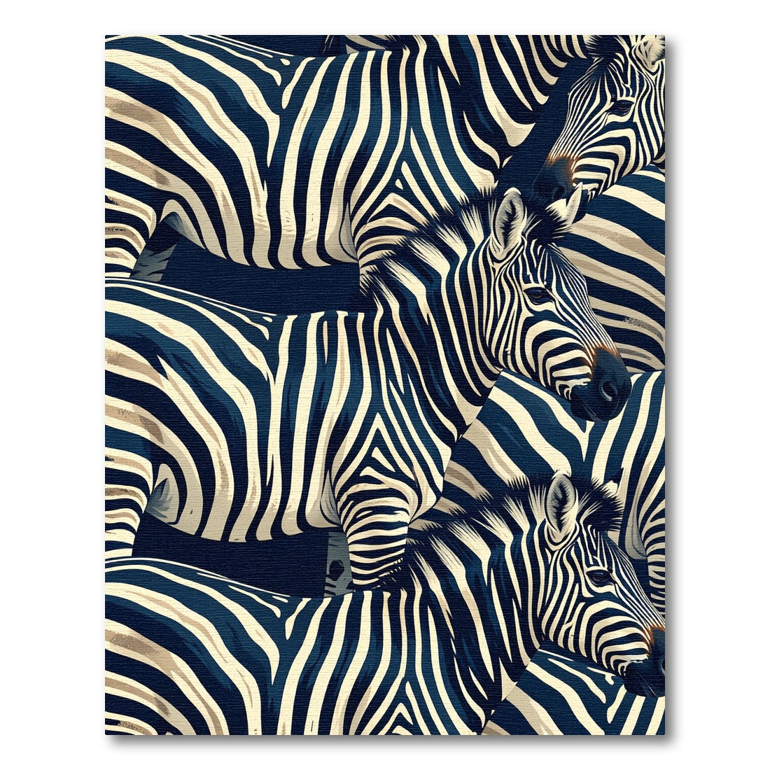 Bold Zebra Striped Composition Rug