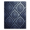 Ornate Blue Interlocking Arabesque Rug