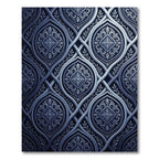 Ornate Blue Interlocking Arabesque Rug
