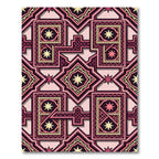 Geometric Rose Gold Star Medallion Rug