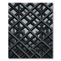 Modern Charcoal Architectural Grid Rug