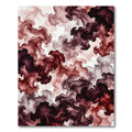 Dark Crimson Abstract Smoky Flow Rug