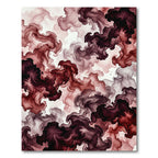 Dark Crimson Abstract Smoky Flow Rug