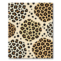 Ochre Speckled Leopard Print Collage Rug