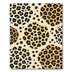 Ochre Speckled Leopard Print Collage Rug