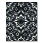 Monochrome Starburst Tie-Dye Rug