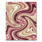 Crimson Beige Swirl Liquid Art Rug