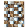 3D Cubes With Woven Rope Accents Rug