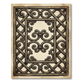 Antique Bronze Ornate Scrollwork Lattice Rug