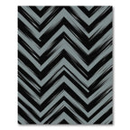 Modern Gray Black Chevron Zigzag Textured Rug