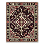 Rich Crimson Koi Water Garden Rug