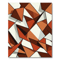 Terracotta Geometric Angular Composition Rug