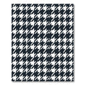 Classic Houndstooth Black White Geometric Rug