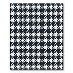 Classic Houndstooth Black White Geometric Rug