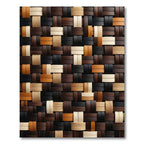 Woven Earth Tones Basketweave Rug