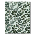 Sage Green Eucalyptus Botanical Leaves Rug