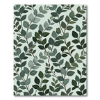 Sage Green Eucalyptus Botanical Leaves Rug