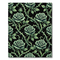 Gothic Emerald Rose Thorne Trellis Rug