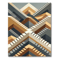 Geometric Escher Staircase Terracotta Rug