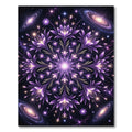 Purple Floral Galaxy Mandala Rug