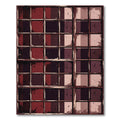 Dark Burgundy Grid Windowpane Abstract Rug