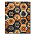 Geometric Hexagon Flower Autumn Honey Rug