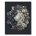 Ornate Lace Floral Medallion Oval Rug