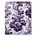 Elegant Deep Purple Abstract Fluid Swirls Rug