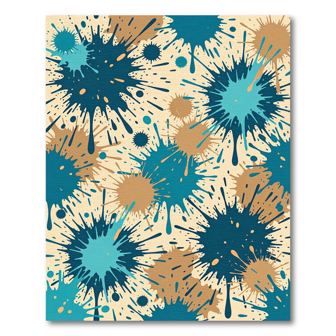 Aqua Teal Blue Splatter Explosion Rug