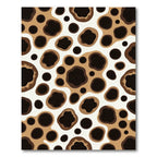 Brown and White Organic Spots Rug