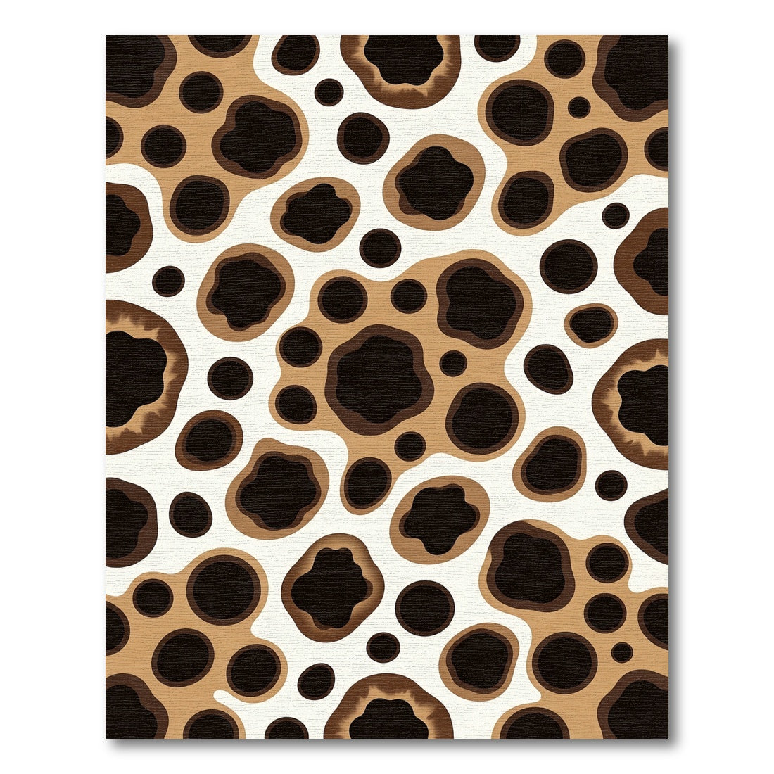 Brown and White Organic Spots Rug