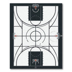 Monochromatic Basketball Court Aerial View Rug