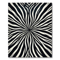 Black White Organic Sunburst Rug